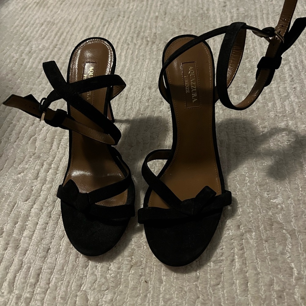Never worn brand new suede Aquazzura sandals